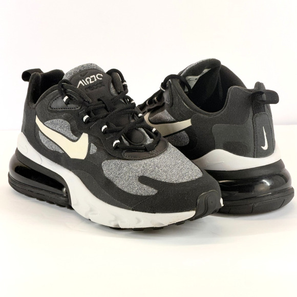 Nike Air Max 270 React Op-Art Men Size 8 Black Grey AO4971-001 Lace Up Running - Picture 1 of 10